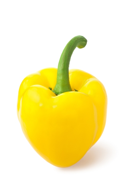 Close up of yellow paprika (Clipping path included)